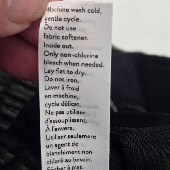 Spanx Size L Leather Like Jogger Pants Black High Rise Faux Pull On Pockets NEW - Picture 12 of 14